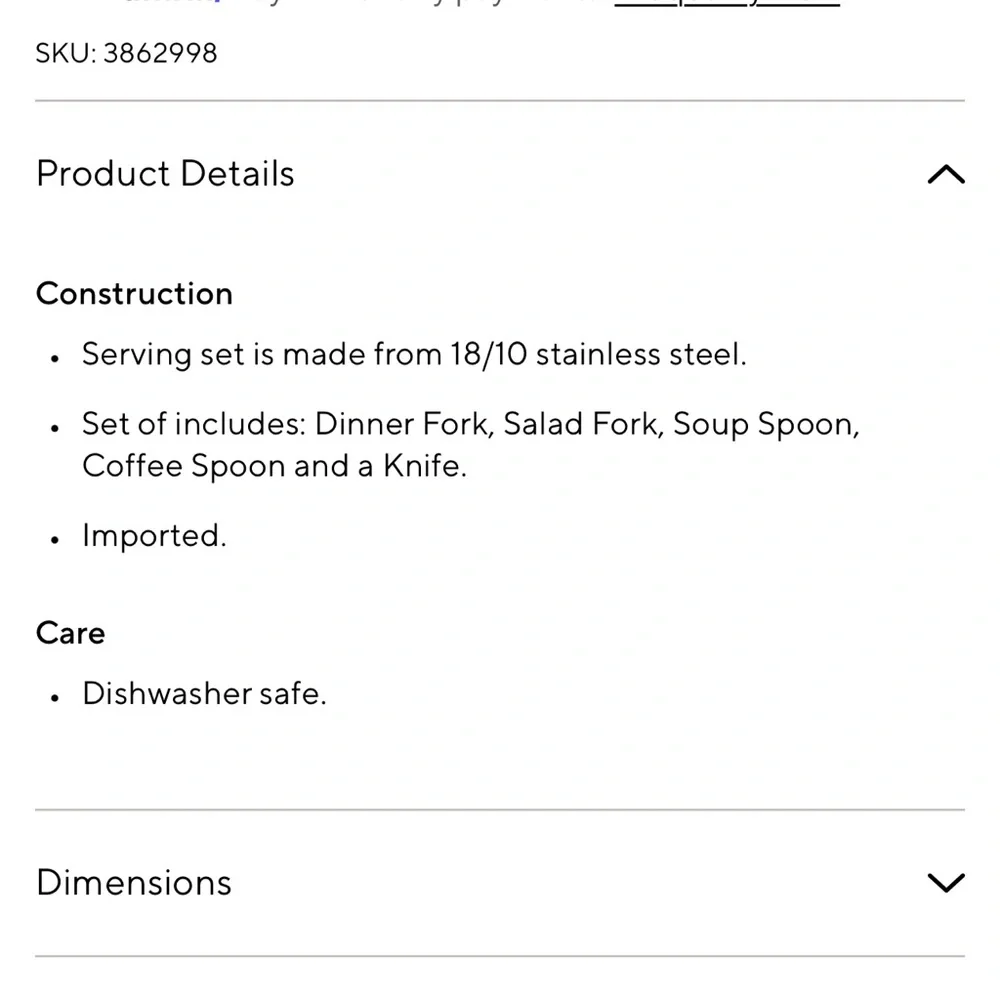 Elegant Stainless Steel Cutlery Set - Picture 4 of 7